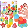 Jokomisiada Rubber blocks 3 in 1 - soft, sensory, finger puppets 22 pieces ZA6439