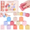 Jokomisiada Rubber blocks - soft, sensory, pastel 12 pcs ZA6635