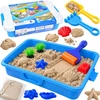 Jokomisiada Sandbox 2 in 1 Dynamic sand, molds and box 18 pieces ZA6293