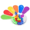 Jokomisiada Sensory Fidget Toy Peacock for Squeezing with Colorful Balls ZA6552