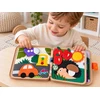 Jokomisiada Sensory manipulation book with Velcro and moving elements ZA6600