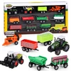 Jokomisiada Set of agricultural vehicles - tractor, combine harvester, trailers 12 elements ZA6419