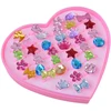 Jokomisiada Set of rings for girls, 36 pieces. Jewelry in a box ZA6295