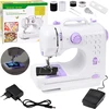 Jokomisiada Sewing Machine for Children 12 Stitches Foot Pedal Power Adapteris LED ZA6432