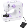 Jokomisiada Sewing Machine for Children 12 Stitches Foot Pedal Power Adapteris LED ZA6432