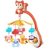 Jokomisiada Squirrel Cot Mobile with Projektorius, Music, Remote Control and Hanging Toys ZA6271