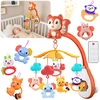 Jokomisiada Squirrel Cot Mobile with Projektorius, Music, Remote Control and Hanging Toys ZA6271