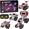 Jokomisiada techniniai statybiniai blokai „Robots Pro 5 viename“ rinkinys su nuotolinio valdymo pultu ir LED ekranu RC0741