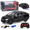 Jokomisiada Tesla Model X RC 1:22 Die-Cast Remote-Controlled Car with LED Lights and Smoke Effect RC0772