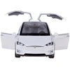 Jokomisiada Tesla Model X RC 1:22 Die-Cast Remote-Controlled Car with LED Lights and Smoke Effect RC0772