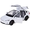 Jokomisiada Tesla Model X RC 1:22 Die-Cast Remote-Controlled Car with LED Lights and Smoke Effect RC0772