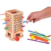 Jokomisiada Wooden 5-in-1 arcade game – tower, balls, sticks, worms ZA6569