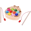 Jokomisiada Wooden arcade game FISHING - magnetic fishing rod 13 pieces ZA6568