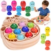 Jokomisiada Wooden arcade game FISHING - magnetic fishing rod 13 pieces ZA6568