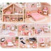 Jokomisiada Wooden Dollhouse Furniture, 34-Piece Home Furnishing Set ZA6358