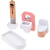 Jokomisiada Wooden Dollhouse Furniture, 34-Piece Home Furnishing Set ZA6358