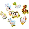 Dėlionė Jokomisiada Wooden Farm Animals Puzzle with Knobs, 7 Pieces ZA6356