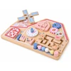 Jokomisiada Wooden Farm Busy Board – Sensory House with Animal Maze ZA6485