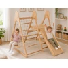 Jokomisiada Wooden Indoor Playground 4-in-1 Slide Climbing Net Ladder Swing SP0874