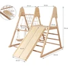 Jokomisiada Wooden Indoor Playground 4-in-1 Slide Climbing Net Ladder Swing SP0874