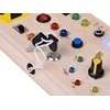 Jokomisiada Wooden Montessori Manipulative Board - Electric LEDs ZA5944