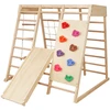 Jokomisiada Wooden playground HOME 6 in 1 Slide Ladders Wall SP0875