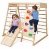 Jokomisiada Wooden playground HOME 6 in 1 Slide Ladders Wall SP0875