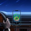 Joyroom automobilinis telefono laikiklis su Qi 15W indukciniu įkrovikliu (suderinamas su MagSafe), skirtas oro išleidimo angai, sidabrinis (JR-ZS291)