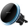 Joyroom automobilinis telefono laikiklis su Qi 15W indukciniu įkrovikliu (suderinamas su MagSafe), skirtas oro išleidimo angai, sidabrinis (JR-ZS291)