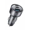 Joyroom JR-CCN19 65W 3-in-1 car charger Dark pilka
