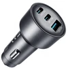 Joyroom JR-CCN19 65W 3-in-1 car charger Dark pilka
