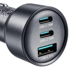 Joyroom JR-CCN19 65W 3-in-1 car charger Dark pilka