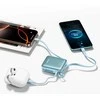 Joyroom JR-PBF27 22.5W 10000mAh išorinė baterija su dviem integruotais kabeliais – mėlynos spalvos