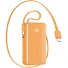 Joyroom JR-PR2 35W 10000mAh Powerbank with Built-in USB-C and Lightning Cables - Oranžinis