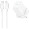 Joyroom JR-TCF20 PD 20W Wall Charger (UK Plug) with 1m USB-C Cable - Baltas