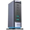 Joyroom JR-TCM02 GaN 65W įkroviklis įkrovimo stotelė 4xUSB-C 2xUSB-A UK kištukas – pilkas