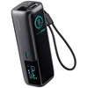 Joyroom PODIX PR70 25000mAh Power Bank iki 240W with Two Built-in USB-C Cables and Two TFT Screens - Gray