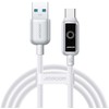 Kabelis Joyroom S-A55 StarFlight 66W USB-A – USB-C 1,2m – baltos spalvos
