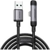 Joyroom S-A56 EnjoyX Series 90° USB-A – Lightning 3A kabelis 1.2m – juodos spalvos