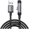 Joyroom S-A56 EnjoyX Series 90° USB-A – USB-C 3A kabelis 1.2m – juodos spalvos