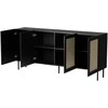 Cama Meble Komoda - Juta 4D 200x39,5x90, Juoda