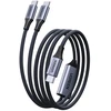 Ugreen 2in1 USB-C Cable - 2xUSB-C PD 140W 2m - Juodas