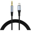 Vipfan Kabelis VFAN L05 Lightning į 3,5 mm mini jack AUX, 1 m pilkas