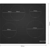 Kaitlentė Bosch PIF61ABB5E hob Juodas Built-in 60 cm Zone induction hob 4 zone(s)