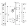 Kale_Killit MORTISE LOCK 152/R-35. WITHOUT CYLINDER