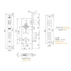 Kale_Killit Mortise lock 152/R45 3T. for the front door