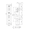 Kale_Killit Mortise lock 153/20-U. without cylinder