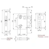 Kale_Killit Mortise lock Kale Kilit 251/WC 62 mm