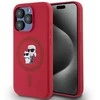 Karl Lagerfeld KLHMP15LSCMKCRHR Apple iPhone 15 Pro 6.1″ red kietas dėklas Silicone Karl&Choupette Heads Ring
