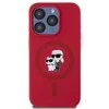 Karl Lagerfeld KLHMP15LSCMKCRHR Apple iPhone 15 Pro 6.1″ red kietas dėklas Silicone Karl&Choupette Heads Ring